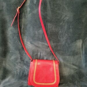 Red Leather Crossbody Bag (Linda Allard For Ellen Tracy)